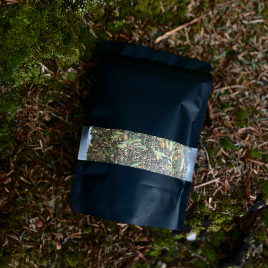 herbal tea blend for overstimulated pregnant moms, loose leaf tea in packaging